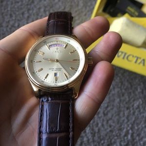 Invicta Vintage 40mm Gold Watch